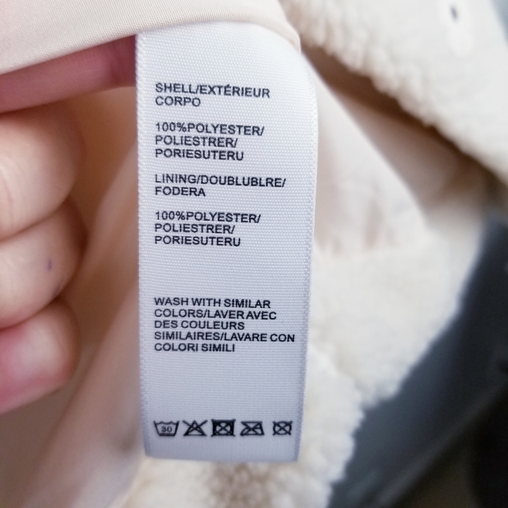 Rebecca Minkoff Ivory Cream Harley Faux Fur Teddy Coat Jacket size Large - Picture 6 of 7